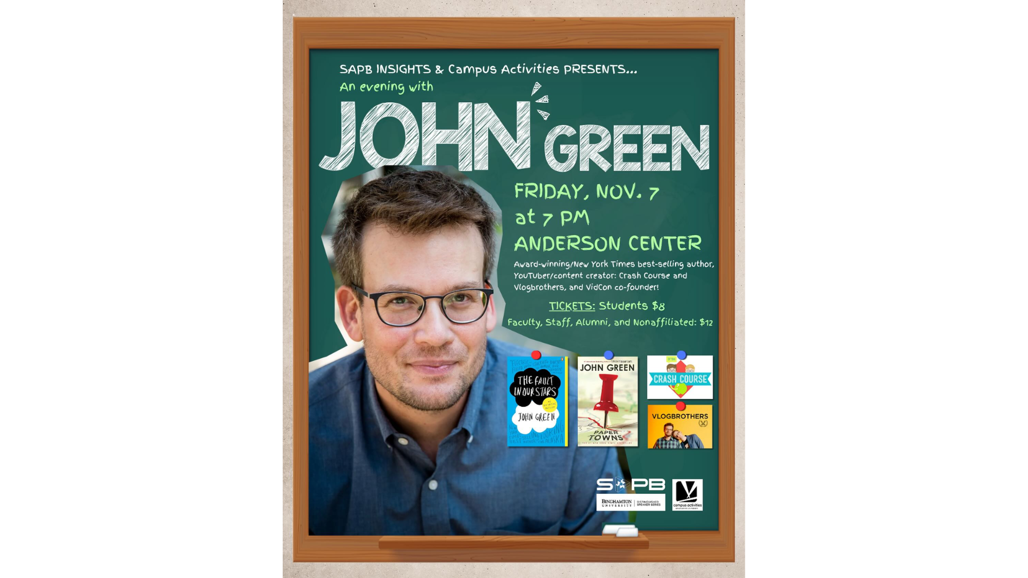 Binghamton Area Events Week of 11/3/25 - Election Day, John Green, First Friday and more