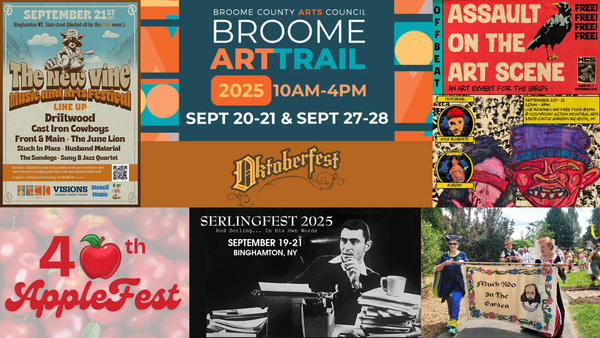Binghamton Area Events Week of 9/15/25 - Serlingfest, Art Trail, New Vine, AppleFest & more